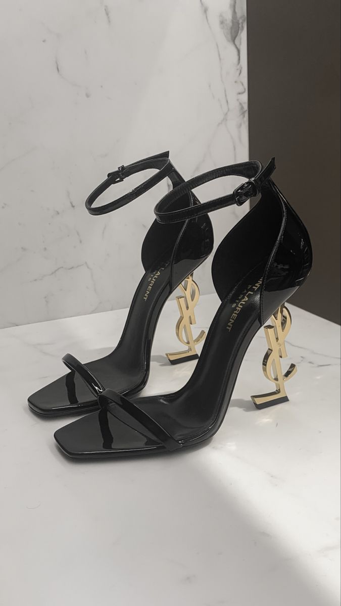 YSL black Opyum heels